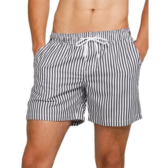 NWT Vacay Swimwear Corfu The Hamptons Swim Trunks Shorts Striped Men's Sz L (34) - Picture 1 of 10